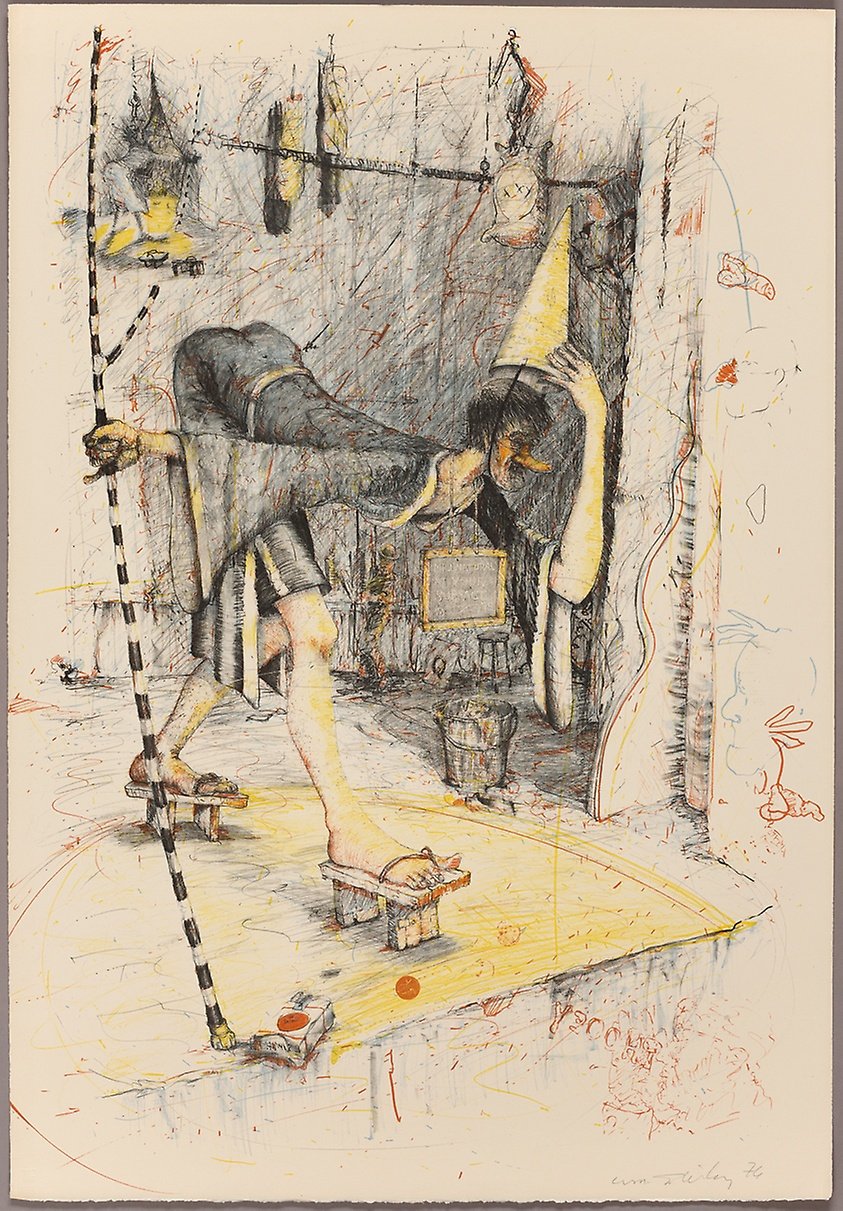 William T. Wiley – Mr. Unnatural At Your Service – 1976 – Signed Lithograph – 25″ x 36″ William T. Wiley - Mr. Unnatural At Your Service - 1976 - Signed Lithograph - 25" x 36"